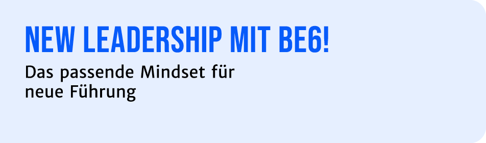 New Leadership MIT Be6! Das passende Mindset f r neue F hrung